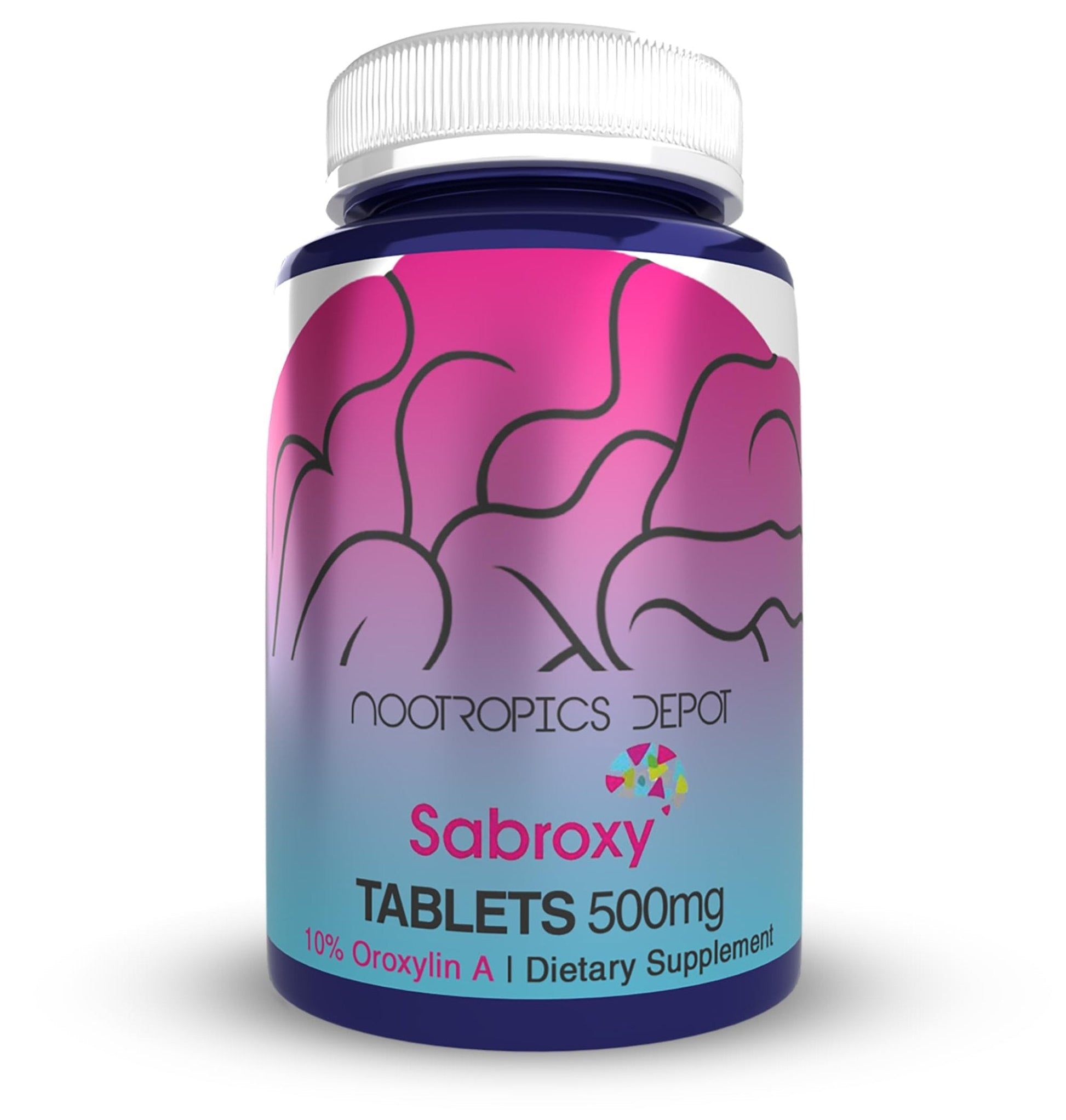 Nootropics Depot Sabroxy® Tablets | 500mg | 30 Count | Minimum 10% Oroxylin-A | Oroxylum indicum | May Help Promote Focus & Motivation | May Help Promote Cognitive Function - Maple Wellness Supplements