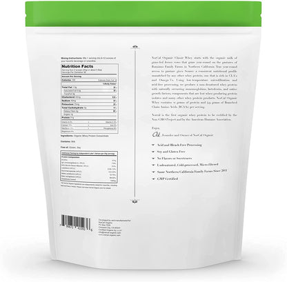 NorCal Organic Classic Whey Protein - 2lbs Bulk | 100% Grass-Fed & Finished - Maple Wellness Supplements