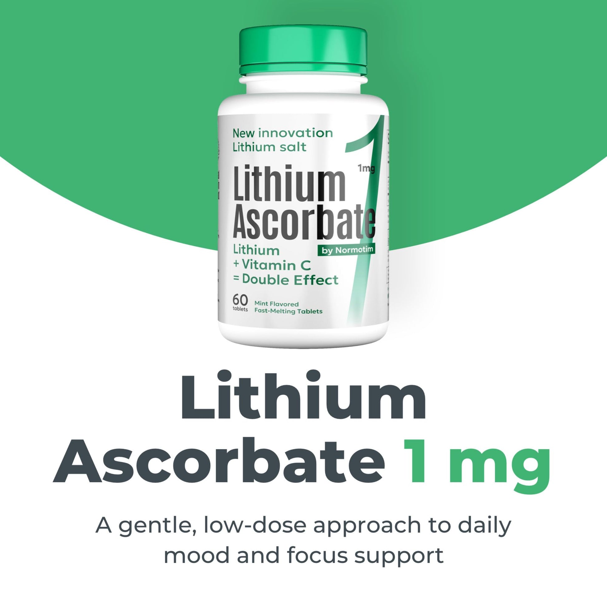 NORMOTIM Lithium Supplement 1 mg Tablets – Non-Drowsy Calm & Focus Support – Memory & Mental Clarity – Fast Dissolve – Compare to Lithium Orotate - Maple Wellness Supplements