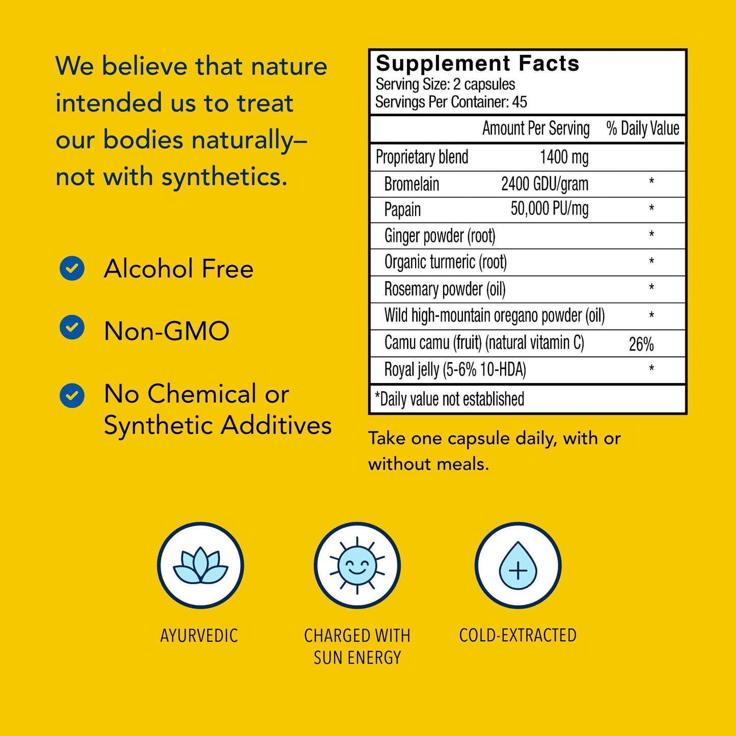 NORTH AMERICAN HERB & SPICE Inflam-eeZ - 90 Capsules - Supports Healthy Immune & Inflammatory Response - Ginger Root, Camu Camu Berries, Bromelain & Papain Plus - Non-GMO - 45 Total Servings - Maple Wellness Supplements