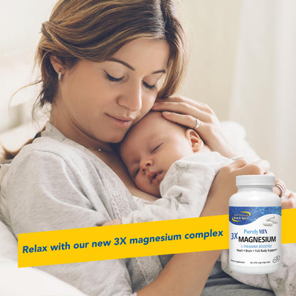 NORTH AMERICAN HERB & SPICE PurelyMin - 90 Vegi Caps - Highly Absorbable Magnesium Complex + L-Theanine - 30 Servings - Maple Wellness Supplements