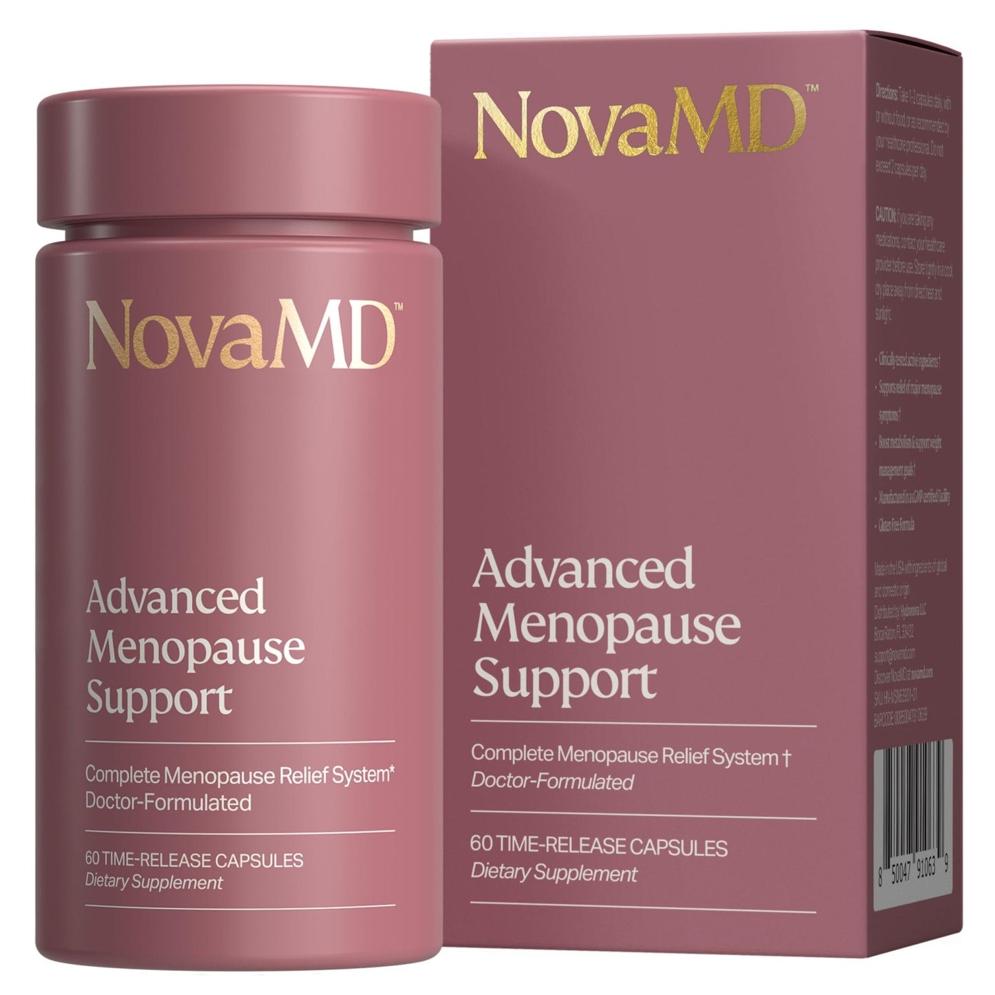 NOVAMD Clinically Proven Menopause Supplement for Weight Management, Hot Flashes, Night Sweats and Low Energy - Maple Wellness Supplements