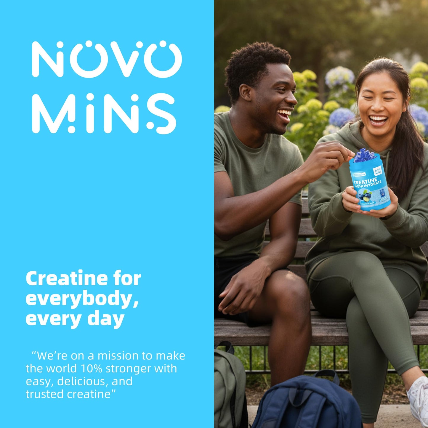 novomins Creatine Monohydrate Gummies 5000mg for Men & Women, Chewables Creatine Monohydrate for Muscle Strength, Muscle Builder, Energy Boost, Pre-Workout Supplement - Maple Wellness Supplements