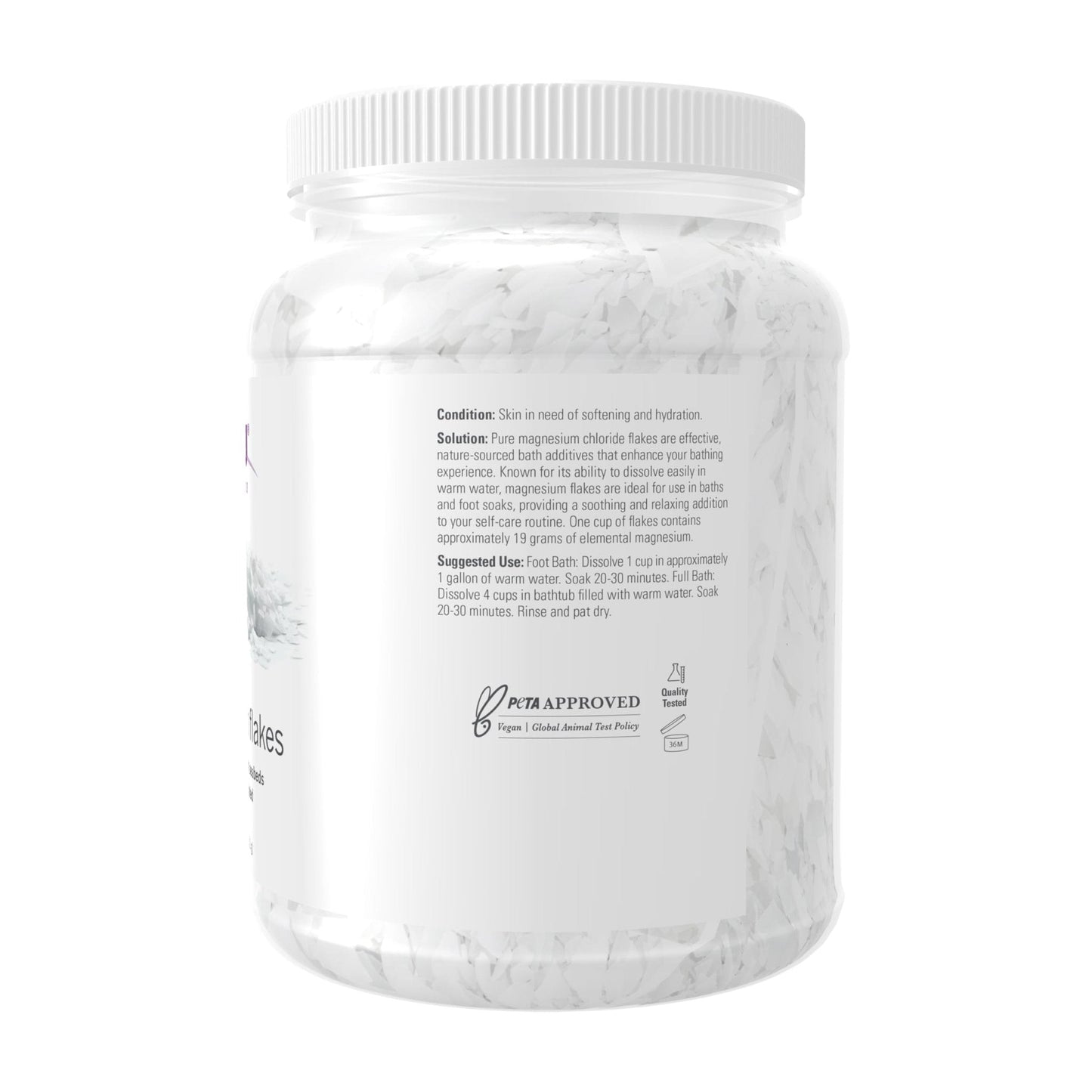 NOW Foods Solutions, Magnesium Flakes, 100% Pure, from the Ancient Zechstein Seabed, Highly Concentrated, 54-Ounce - Maple Wellness Supplements
