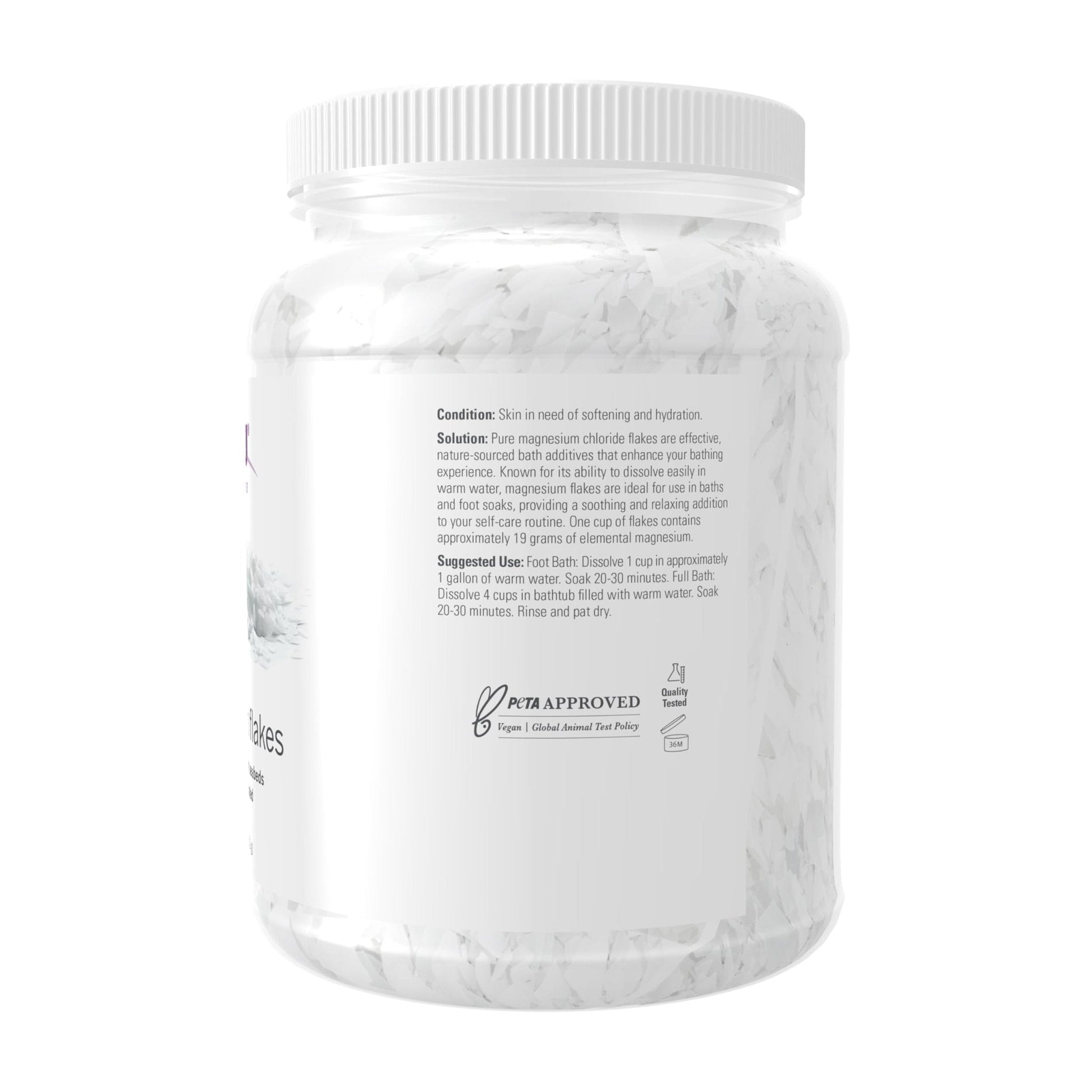 NOW Foods Solutions, Magnesium Flakes, 100% Pure, from the Ancient Zechstein Seabed, Highly Concentrated, 54-Ounce - Maple Wellness Supplements