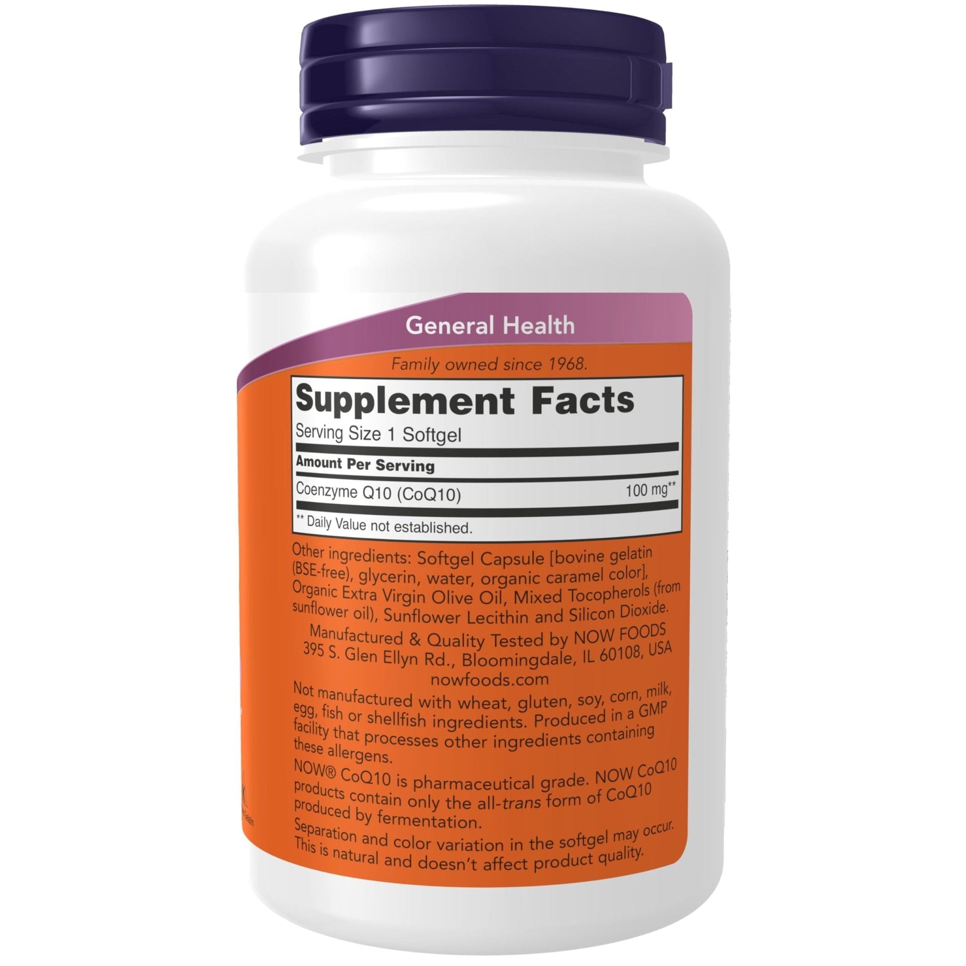 NOW Foods Supplements, CoQ10 (Coenzyme Q10) 100 mg, Pharmaceutical Grade, Cardiovascular Health*, 150 Softgels - Maple Wellness Supplements