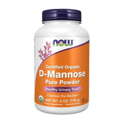 NOW Foods Supplements, D-Mannose Powder, Non-GMO Project Verified, Healthy Urinary Tract*, 6-Ounce - Maple Wellness Supplements