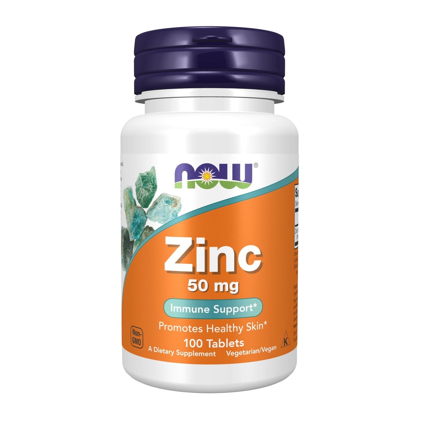 NOW Foods Supplements, Zinc (Zinc Gluconate) 50 mg, Supports Enzyme Functions*, Immune Support*, 100 Tablets - Maple Wellness Supplements