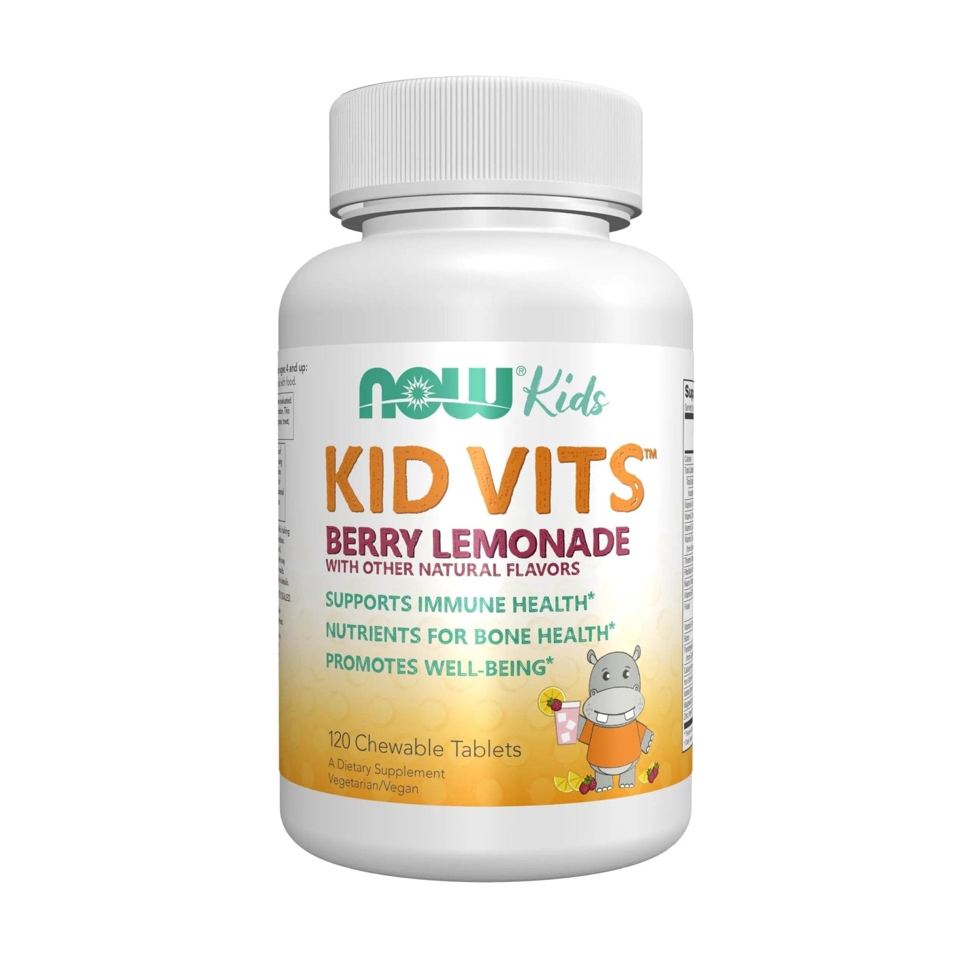NOW Kids Supplements, Kid Vits Multivitamin, Berry Lemonade Flavor, 120 Chewable Tablets - Maple Wellness Supplements