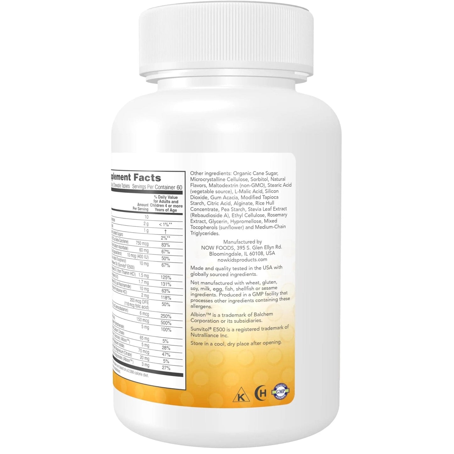 NOW Kids Supplements, Kid Vits Multivitamin, Berry Lemonade Flavor, 120 Chewable Tablets - Maple Wellness Supplements