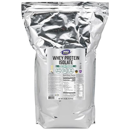 NOW Sports Nutrition, Whey Protein Isolate, 25 g With BCAAs, Creamy Vanilla Powder - Maple Wellness Supplements