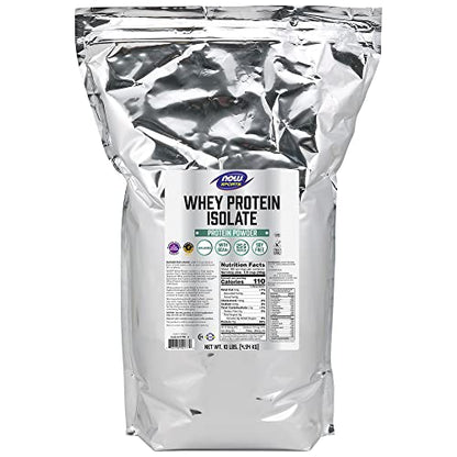 NOW Sports Nutrition, Whey Protein Isolate, 25 g With BCAAs, Unflavored Powder - Maple Wellness Supplements