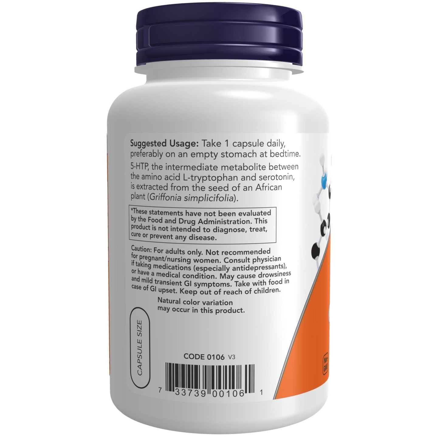NOW Supplements, 5-HTP (5-hydroxytryptophan) 100 mg, Neurotransmitter Support*, 120 Veg Capsules - Maple Wellness Supplements