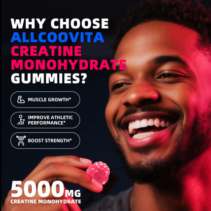 NSF Certified Creatine Gummy 5g - Creatine Monohydrate Gummies for Men & Women. Boost Focus,Strength, and Endurance, Anti-Melting Formula, Vegan, Gluten-Free, Non-GMO,(Raspberry & Blueberry 135 ct) - Maple Wellness Supplements