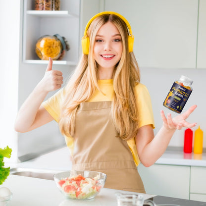 NuBest Daily Probiotic Gummies for Kids & Teens with 5 Billion CFUs | Supports Immune, Gut, and Digestive Health | No Added Sugar | Yummy Strawberry - Maple Wellness Supplements