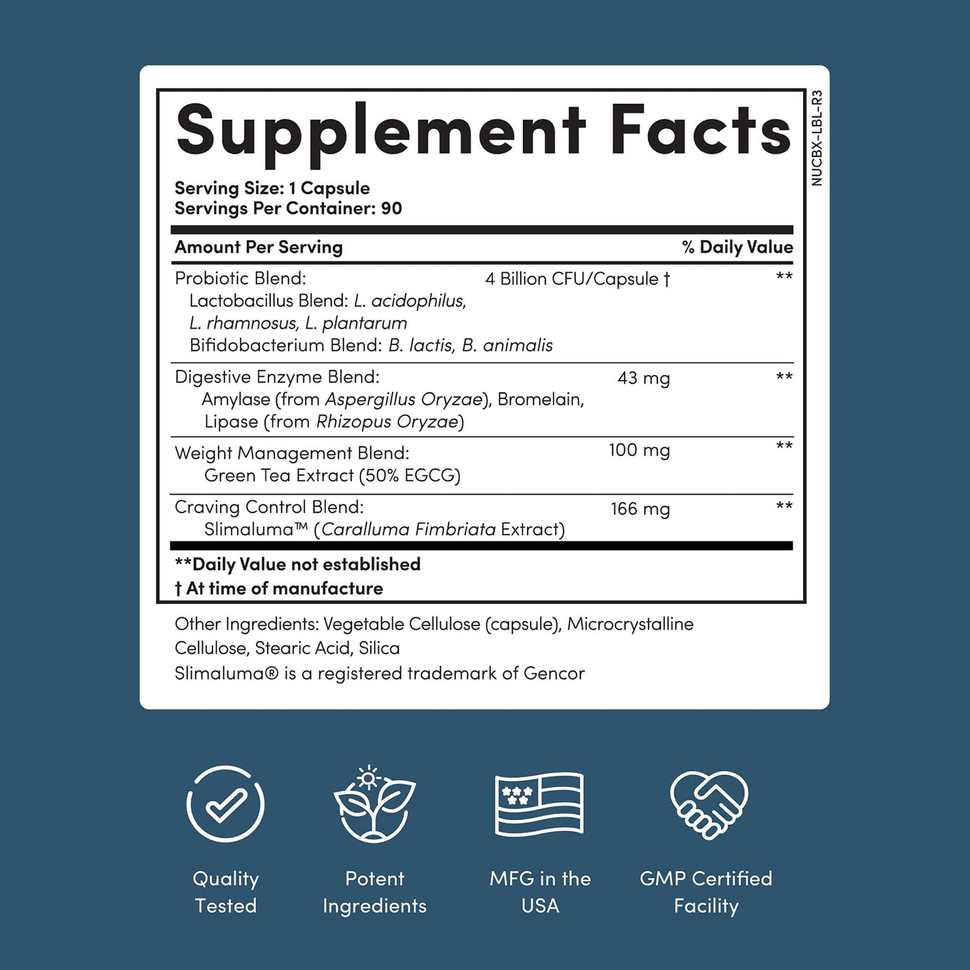 Nucific® Bio-X4 4-in-1 Weight Management Probiotic Supplement, 90 Count. - Maple Wellness Supplements
