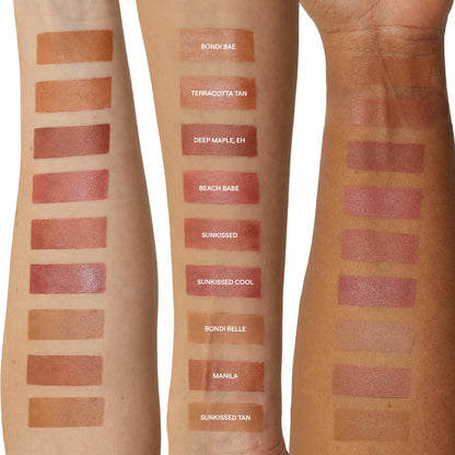 Nudestix Nudies Bronze All Over Matte Bronzing Stick – 3-in-1 Cream Bronzer for Cheeks, Eyes & Lips with Built-In Brush | Natural Contour & Sun-Kissed Glow | Bondi Bae - Maple Wellness Supplements