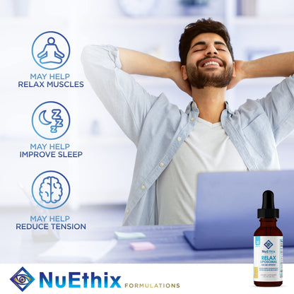 NuEthix Formulations Relaxation Supplement Bundle: Cort-Eaze Cortisol-Control Supplement, 60 Capsules, 30 Servings and Relax Liposomal, 2 Fluid Ounces, 30 Servings - Maple Wellness Supplements