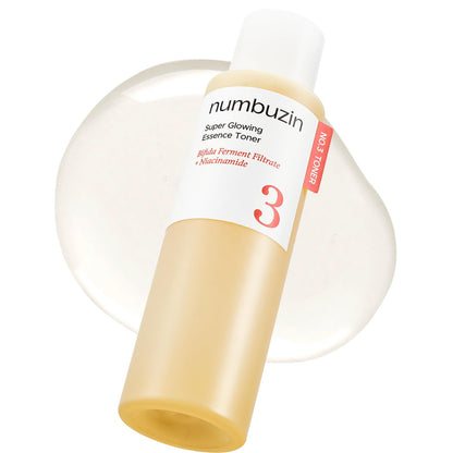 numbuzin No.3 Super Glowing Essence Toner, Fermented Toner for Skin Glow & Texture, Bifida, Niacinamide, Hydrating - Maple Wellness Supplements