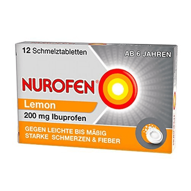 NUROFEN® Lemon 200 mg Ibuprofen Melt Tablets, 12 pcs (from 6 years) - Maple Wellness Supplements