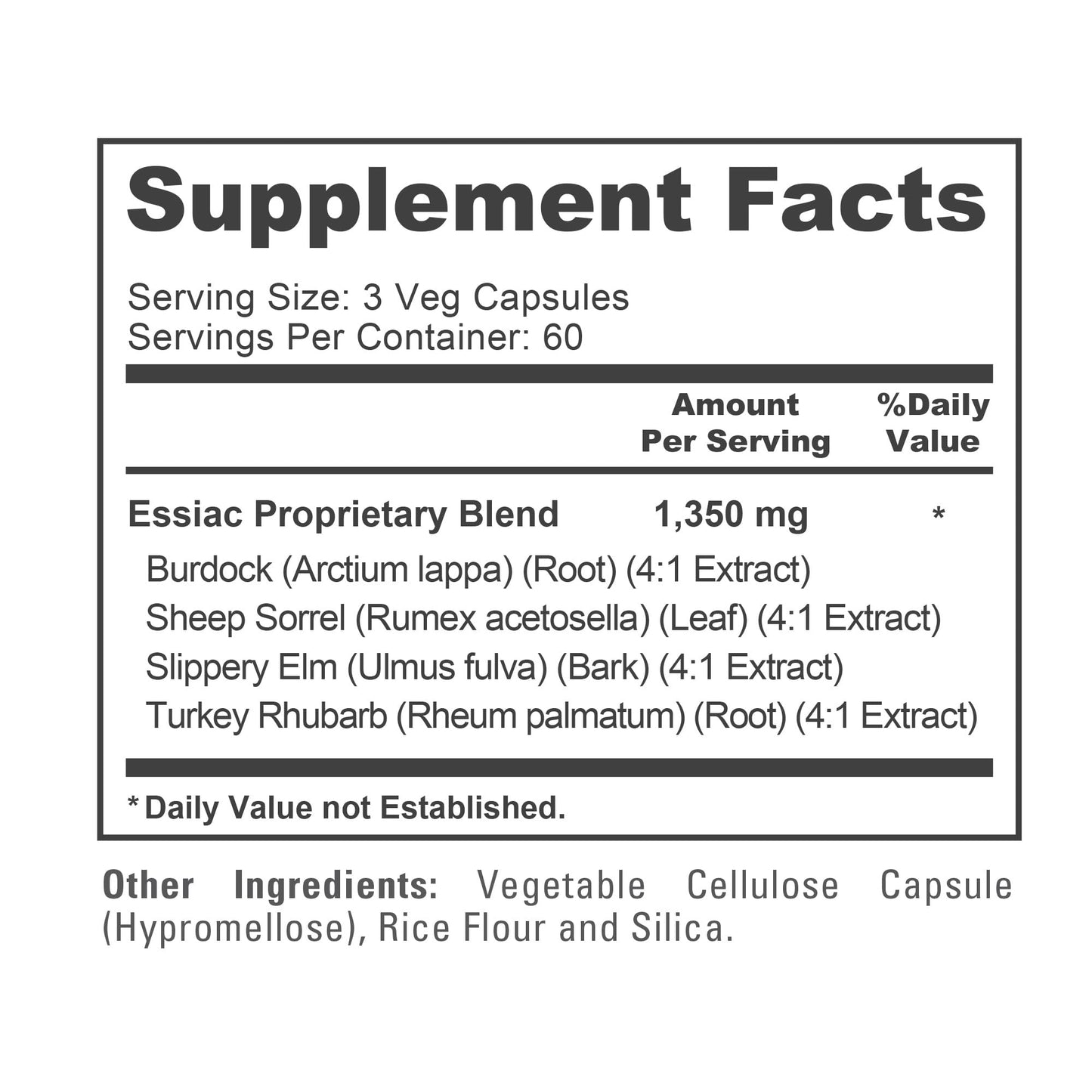 NusaPure Essiac Tea 1350 mg 180 Veggie Caps (Vegetarian, Non-GMO) - Maple Wellness Supplements