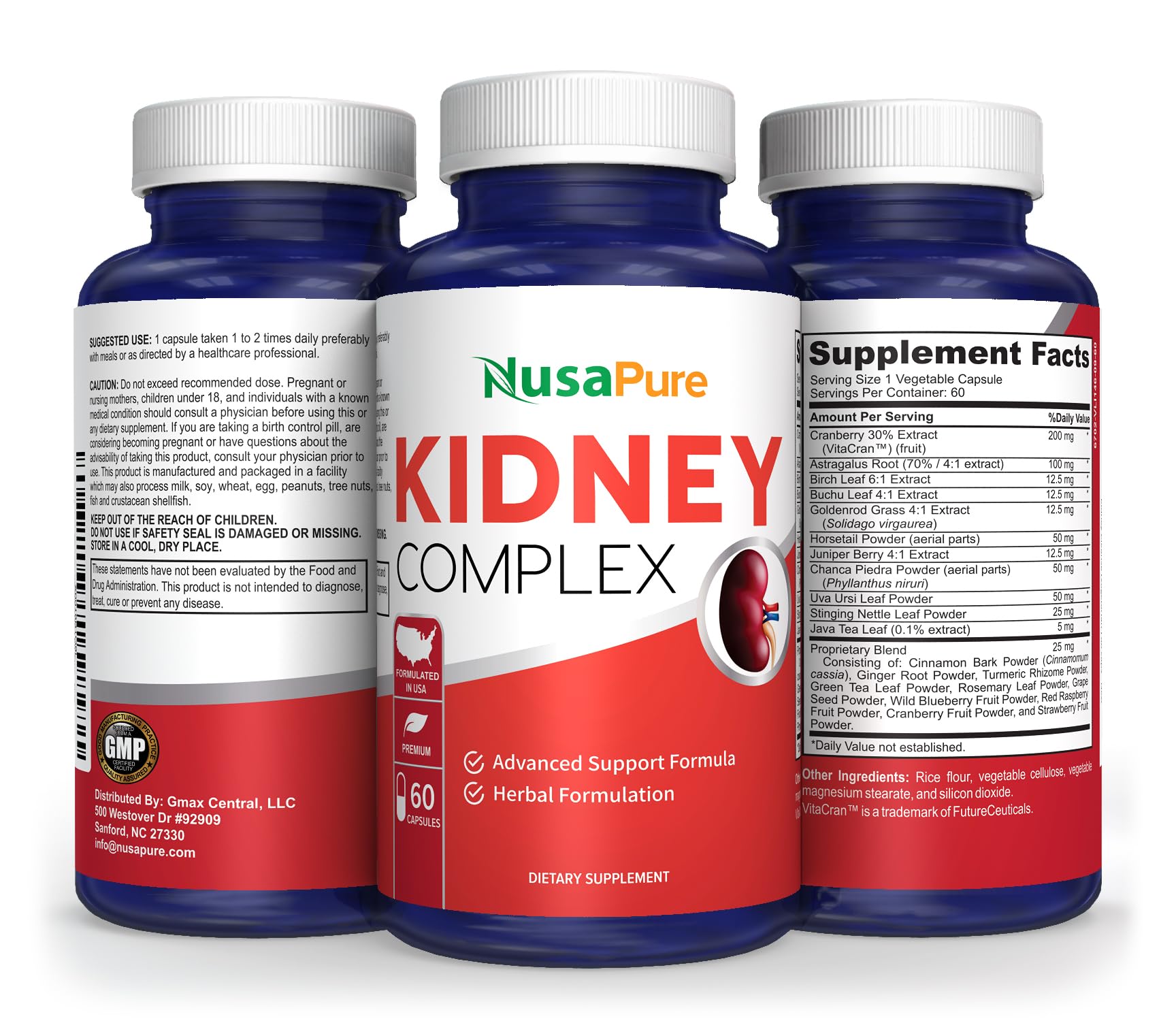 NusaPure Kidney Complex (Vegetarian) 60 caps - Maple Wellness Supplements