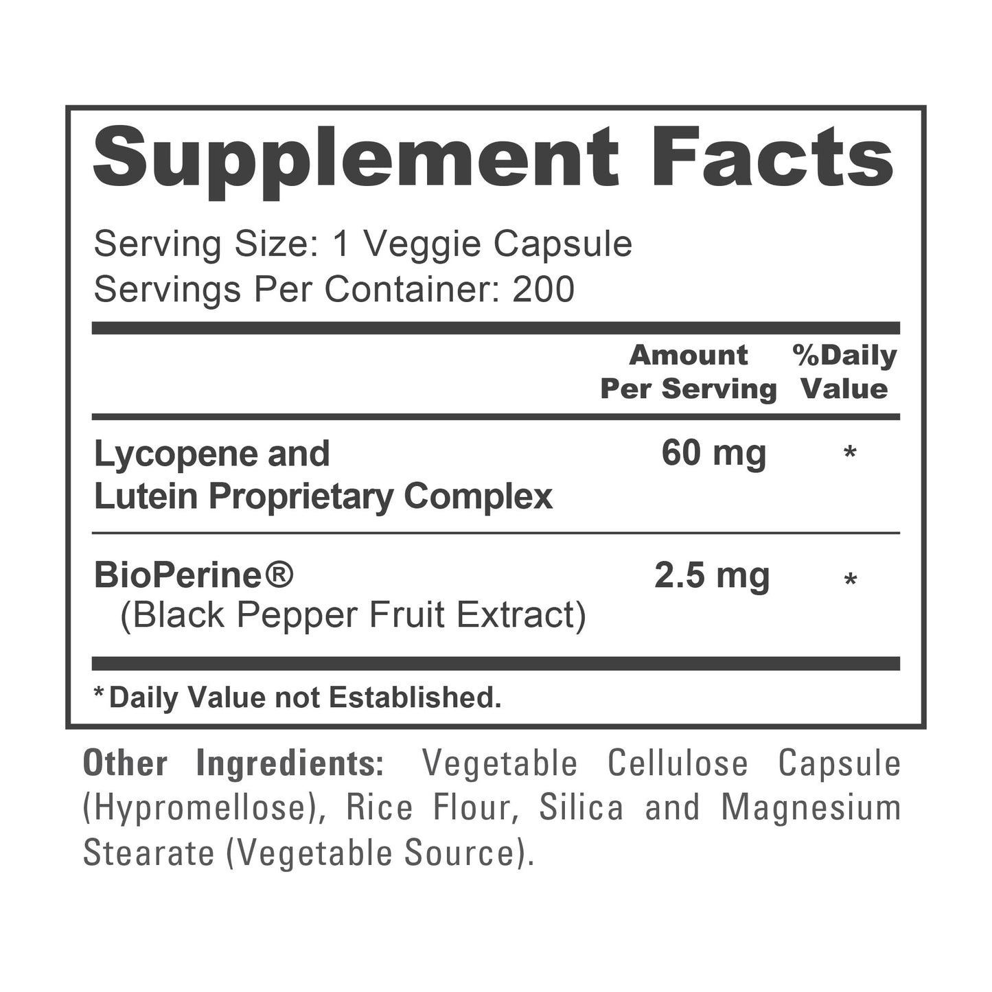 NusaPure Lycopene & Lutein Complex 60mg per Caps, 200 Veggie Capsules (Non-GMO, Vegan) - Maple Wellness Supplements