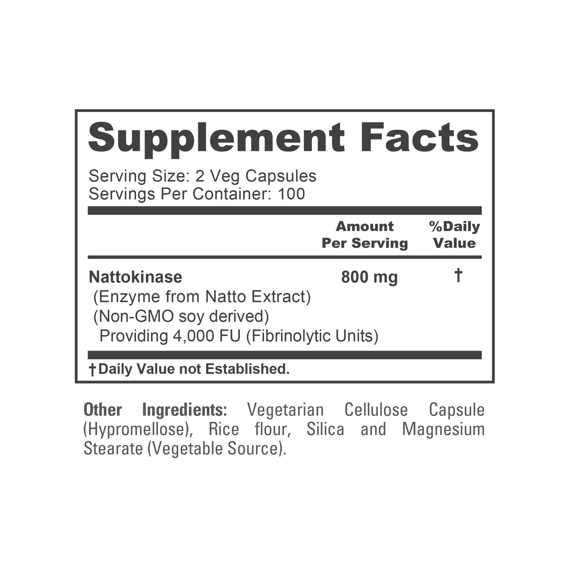 NusaPure Nattokinase 4000 FU 800mg, 200 Veggie Capsules (Vegan, Non-GMO) - Maple Wellness Supplements