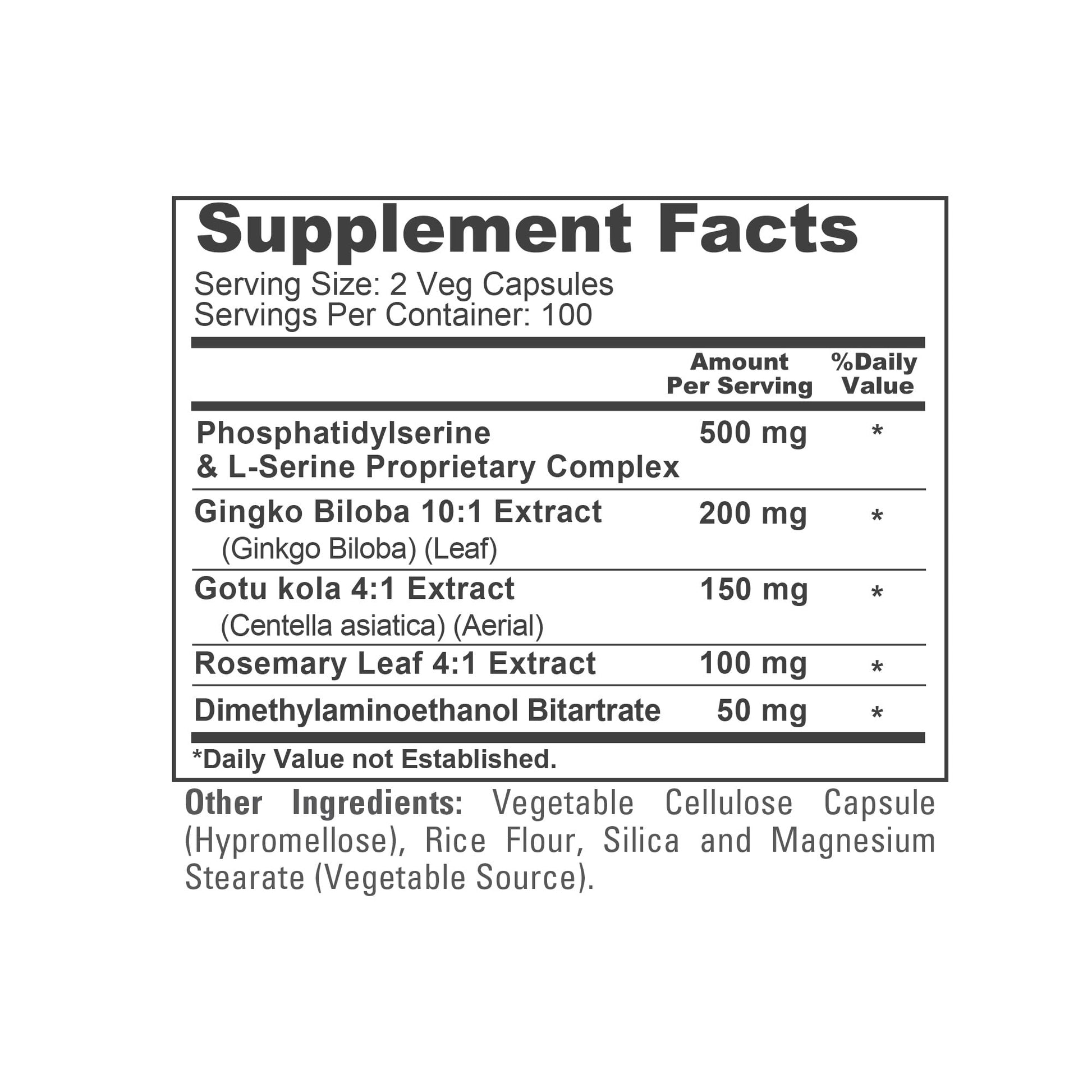 NusaPure Phosphatidylserine Memory Ultimate Complex 1000mg 200 Vegetarian Caps (Vegan, Non-GMO) - Maple Wellness Supplements
