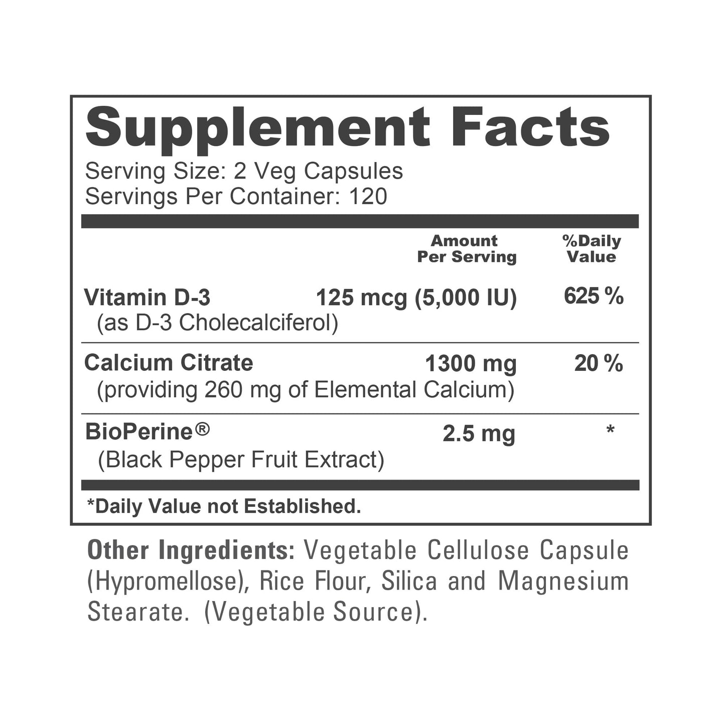 NusaPure Super Calcium with Vitamin D 3 & Calcium Citrate - Suitable for Vegetarian/Vegan, Non - GMO - 1300mg - 240 Capsules - Maple Wellness Supplements