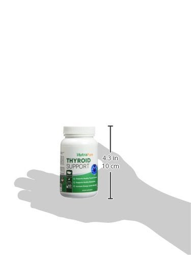 NusaPure Thyroid Support Supplement (Non-GMO) 120 caps, Ashwaganda, Iodine, Zinc, kelp, Vitamin B12, L-Tyrosine, Selenium, Copper - Maple Wellness Supplements