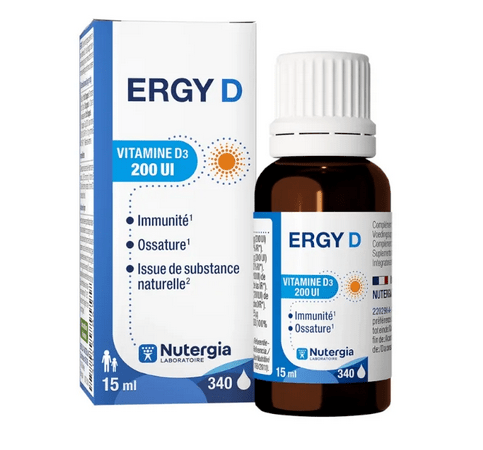 NUTERGIA ERGY D Vitamin D3 drops 200Ui - Maple Wellness Supplements