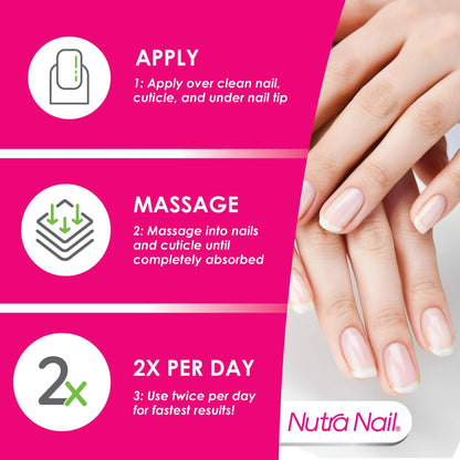 Nutra Nail 5 to 7 Day Growth Treatment - Fast Keratin Nail Hardener & Nail Strengthener for Thin Nails, Brittle & Damaged (0.47 Fl Oz) - Maple Wellness Supplements