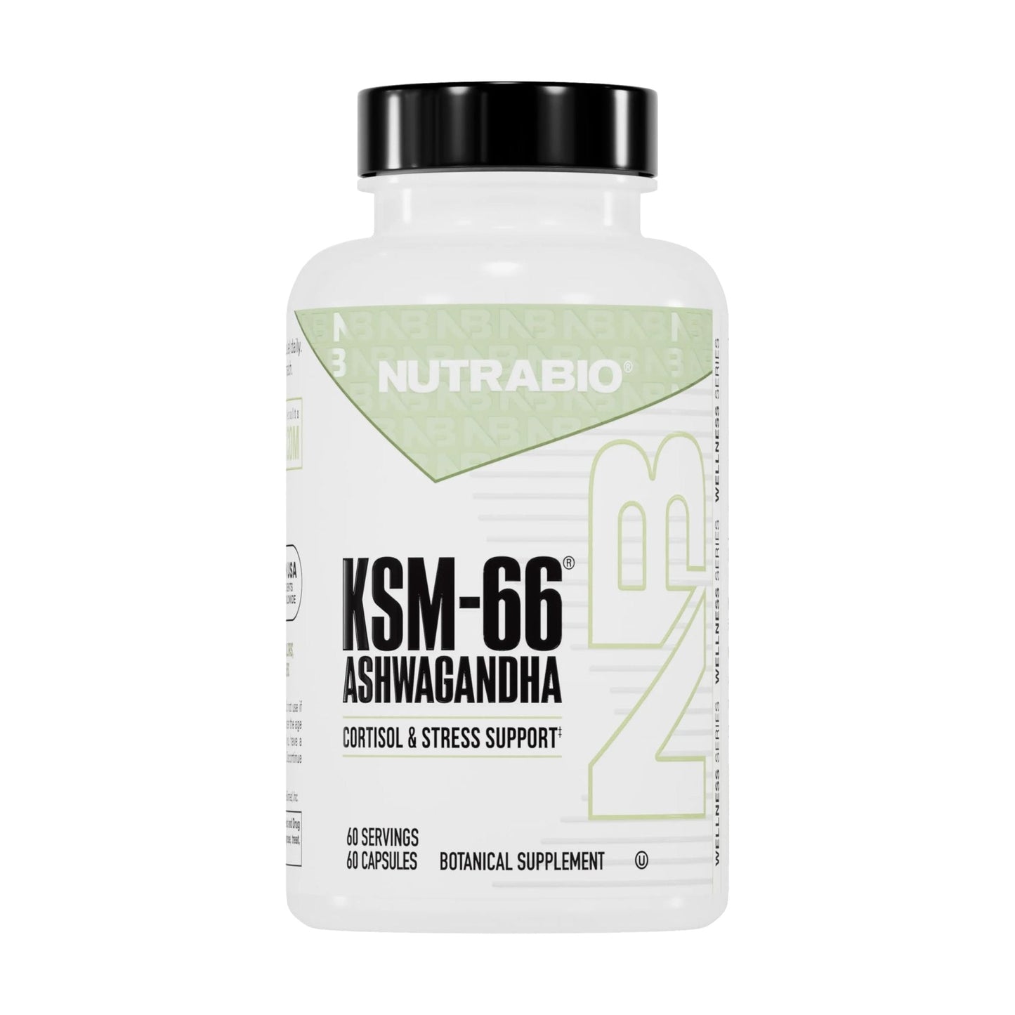 NutraBio Ashwagandha KSM-66 | Ashwagandha Herbal Supplement for Stress, Mood, & Performance | 600 MG of Clinically Studied KSM66 60 Capsules - Maple Wellness Supplements