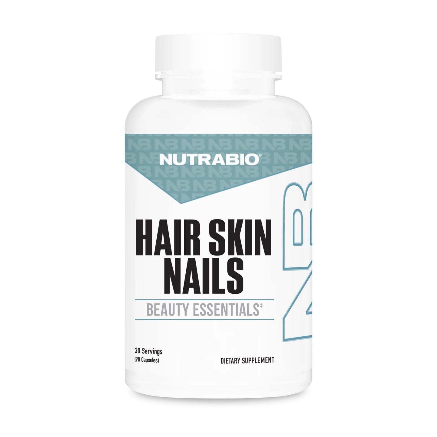 NutraBio Hair Skin Nails Vitamins | Enhanced Collagen Support | Skin Hydration | Hair Growth Vitamins for Women with Biotin, Keratin, Hyaluronic Acid & More - 90 Capsules - Maple Wellness Supplements