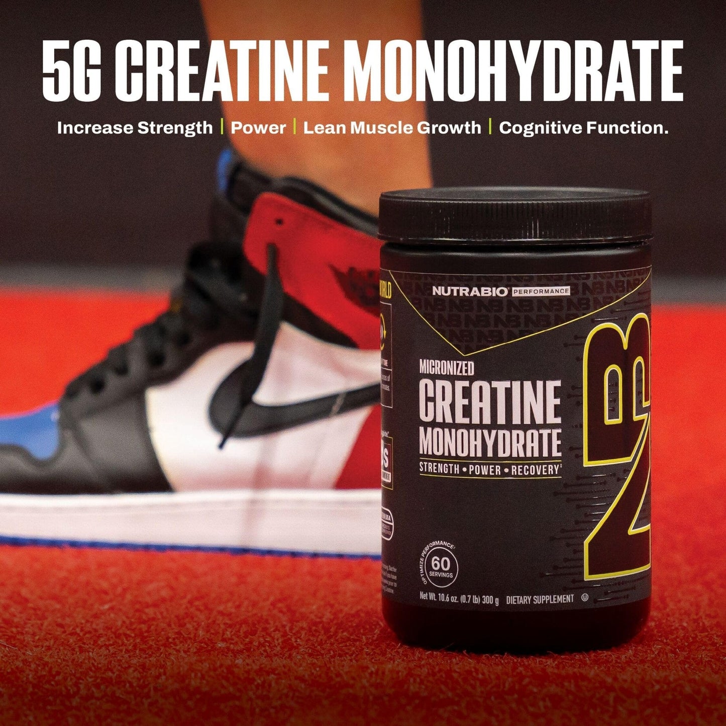 NutraBio Pure Micronized Creatine Monohydrate Powder Supplement, Unflavored, (300 g) - Supports Bulk Muscle Energy, Recovery, and Strength - HPLC Tested Creatine - Maple Wellness Supplements