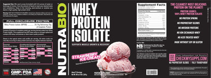 NutraBio Whey Protein Isolate Supplement – 25g of Protein Per Scoop with Complete - Maple Wellness Supplements