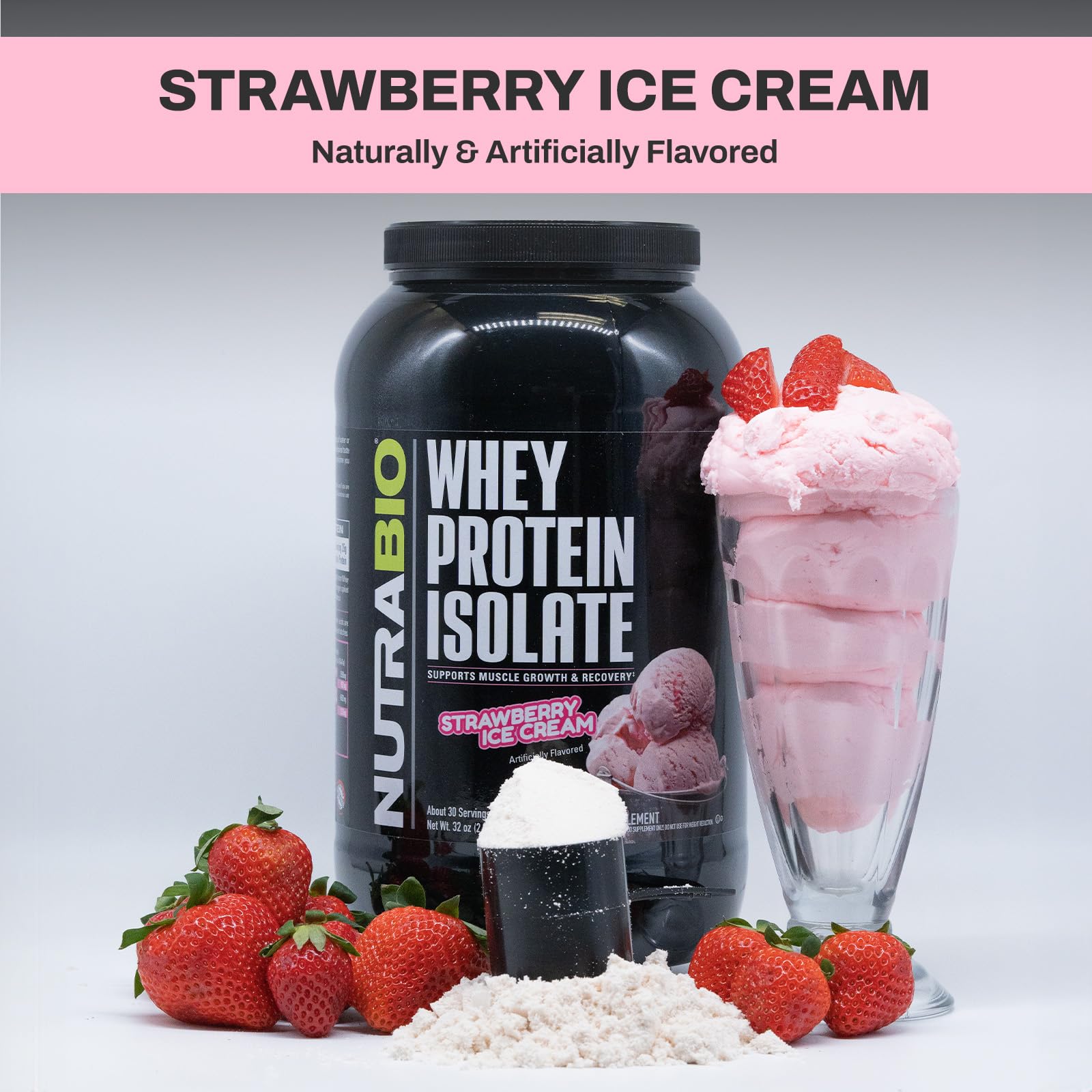 NutraBio Whey Protein Isolate Supplement – 25g of Protein Per Scoop with Complete - Maple Wellness Supplements