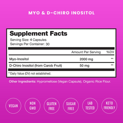 NutraChamps Myo-Inositol & D-Chiro Inositol Supplement | Ovarian & PCOS Support - Maple Wellness Supplements