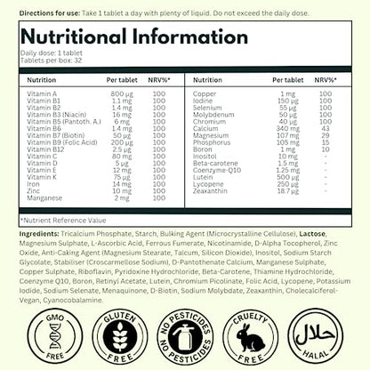 NutraKing Multivitamin Tablets for Women (32 Day Supply) - 31 Multivitamins - Maple Wellness Supplements