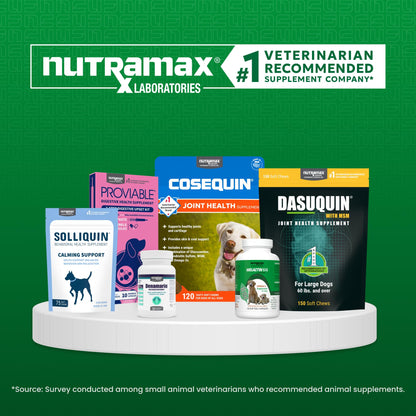 Nutramax Cobalequin B12 for Dogs, Oral Cobalamin Supplement with Folate, Vitamin B12 for Dogs Over 22 lbs., Supports GI Health, Chewable Tablets, 45 Count - Maple Wellness Supplements