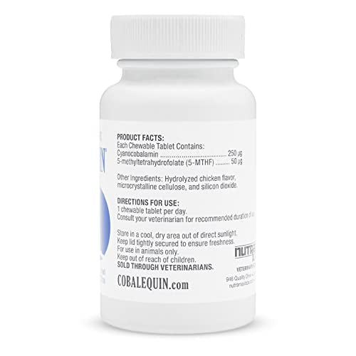 Nutramax Cobalequin B12 Supplement for Cats and Small Dogs, 45 Count (Pack of 1) - Maple Wellness Supplements