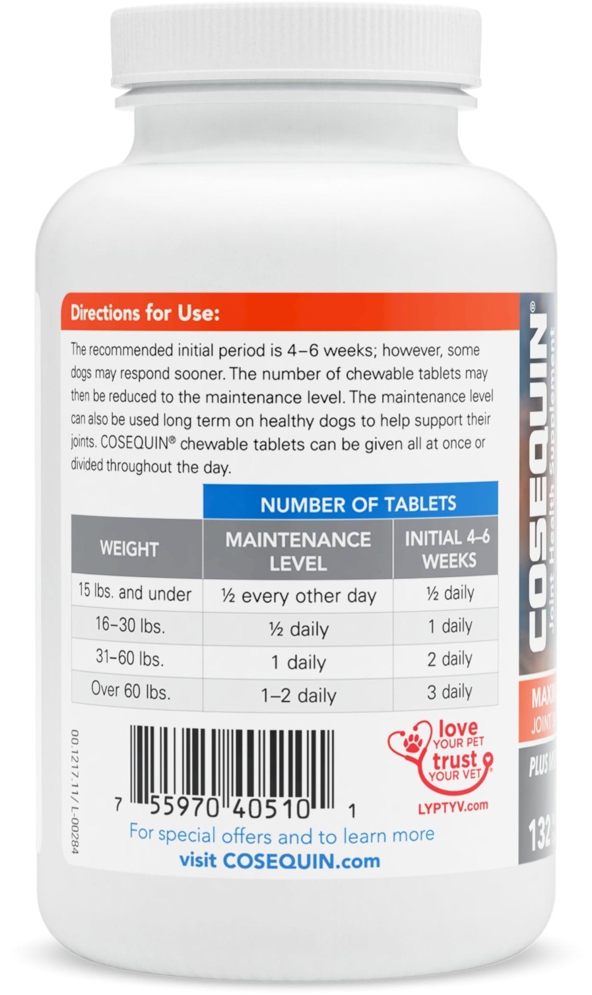 Nutramax Laboratories Cosequin Maximum Strength Joint Health Supplement for Dogs - Maple Wellness Supplements