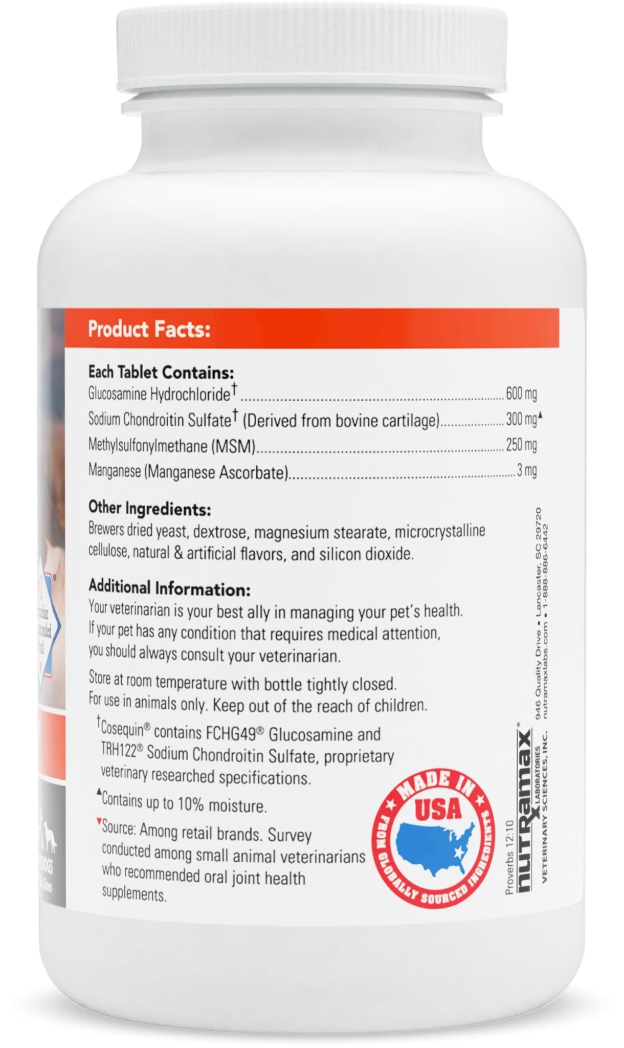 Nutramax Laboratories Cosequin Maximum Strength Joint Health Supplement for Dogs - Maple Wellness Supplements