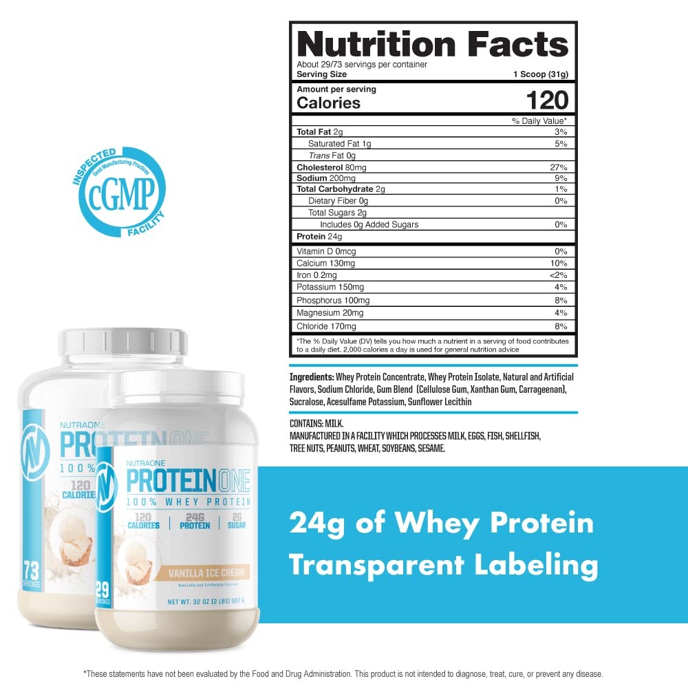 NutraOne ProteinOne Whey Protein Promote Recovery and Build Muscle with a Protein - Maple Wellness Supplements