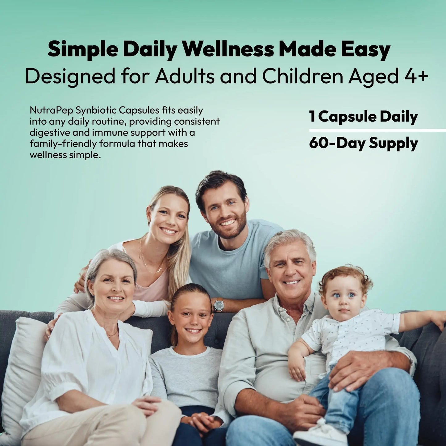 NutraPep Synbiotics Probiotic Prebiotic Postbiotic - Daily Gut Health Support with Pre Pro & Post Biotics for Men Women - Digestive & Immune Support Balance Synbiotic Supplement - Vegan Gluten Free - Maple Wellness Supplements
