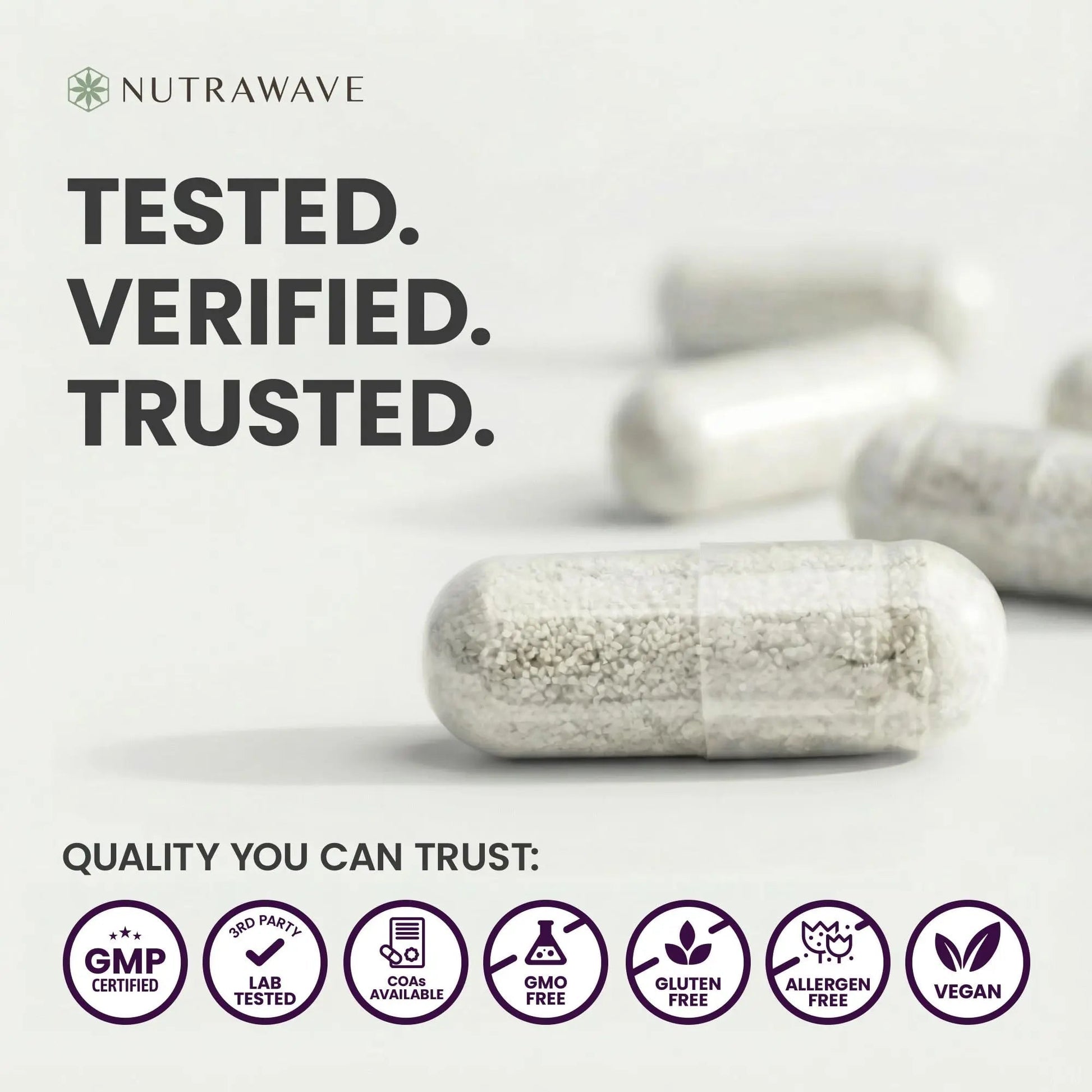 Nutrawave 50 Billion Probiotics for Women & Men, 15 Strains Active Culture. Relieves Bloating & Constipation, Improved Digestion & Gut Health Supplement, Vegan. 60 Powerful Small Capsules. - Maple Wellness Supplements