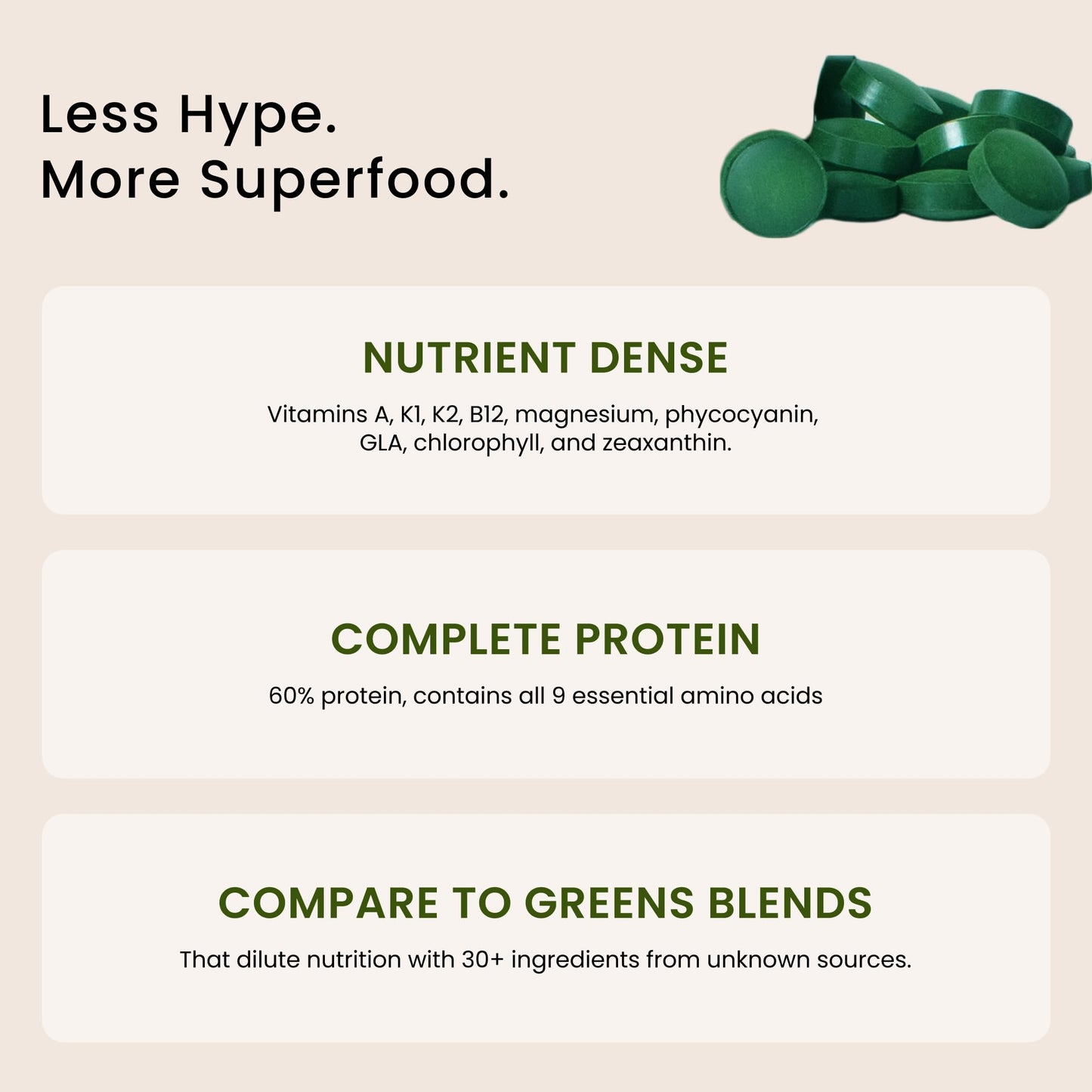 Nutrex Hawaii Pure Hawaiian Spirulina – Vegan Superfood, 500 mg Tablets, Farm Grown in Kona, Non-GMO - Maple Wellness Supplements