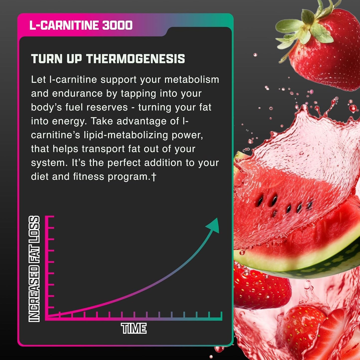 Nutrex Research L Carnitine 3000 - Clinically Dosed L-Carnitine Liquid for Energy, Metabolism & Muscle Recovery - Delicious Strawberry Watermelon - No Sugar, No Carbs - Maple Wellness Supplements