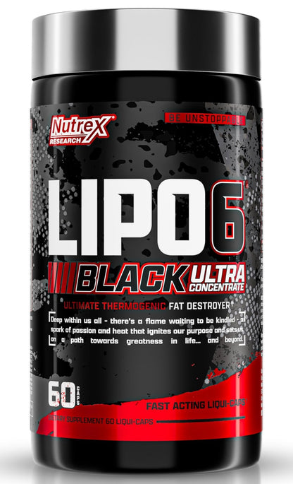 Nutrex Research Lipo-6 Black Ultra Concentrate | Thermogenic Energizing Supplement, Increase , Energy & Intense Focus |Capsule, 60Count - Maple Wellness Supplements